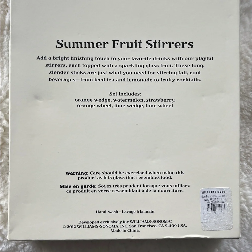 Williams Sonoma Summer Fruit Stirrers